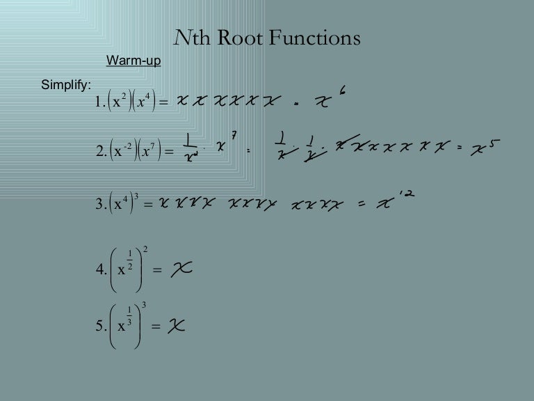 1.28.08 Nth Root Functions