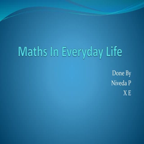 Maths importance in daily life