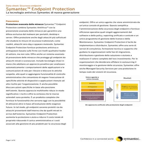Symantec Endpoint Protection: la tecnologia Antivirus Symantec di nuova gener...