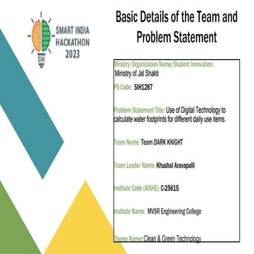 Use of digital TEchnology to calculate water footprints