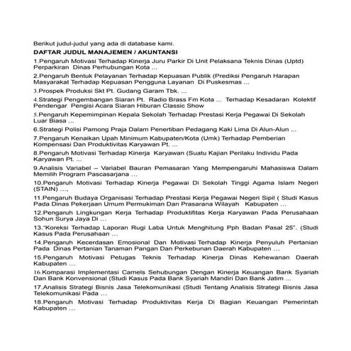 Kumpulan Tesis Skripsi