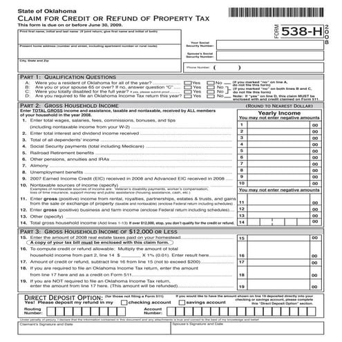 Credit for Refund of Property Taxes