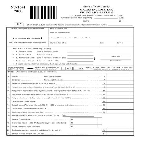 Business Allocation Schedule