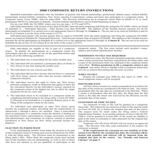 Nonresident Composite Return and Schedules A, B and C