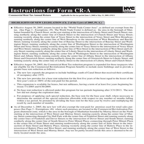 CR-Q 2008-09 Commercial Rent Tax 3rd Quarter Return | PDF