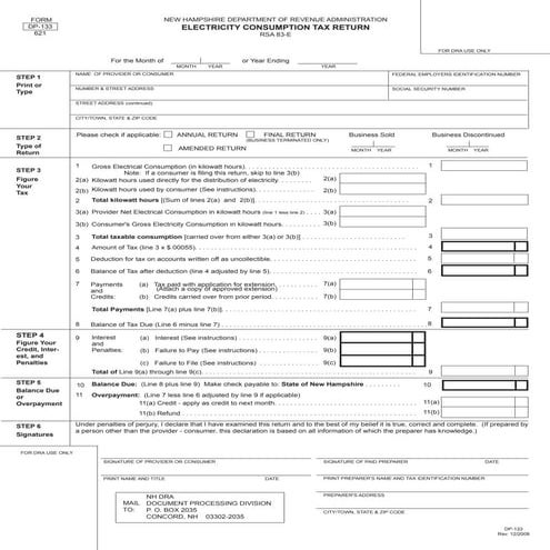 	Electricity Consumption Tax Forms 