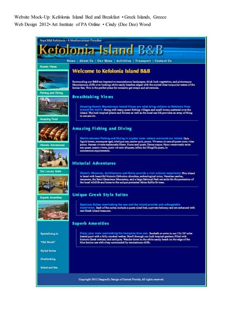 Kefolonia Website Mock
