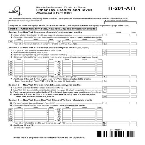 IT-213 Claim for Empire State Child Credit and instructions