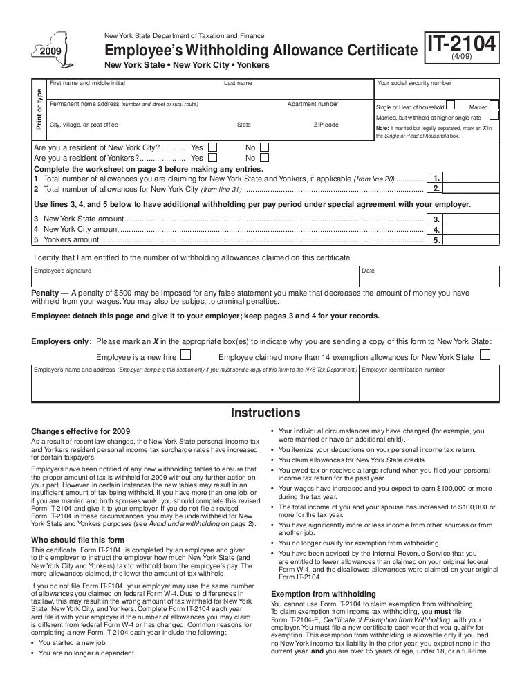 it2104_409_fill_in holding allowance certificate nyc withholding tables