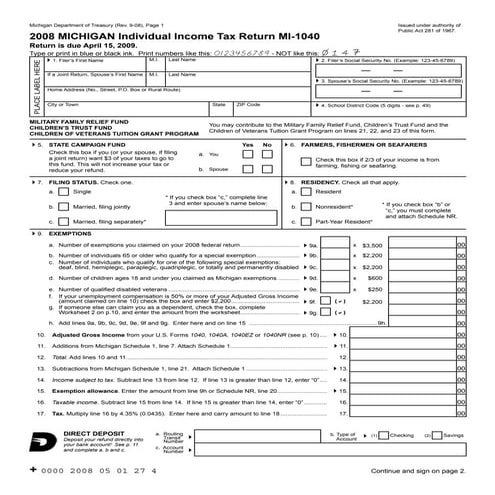 Individual Income Tax Return | PDF