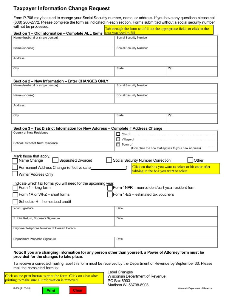 form p 706 wi form 1 es
