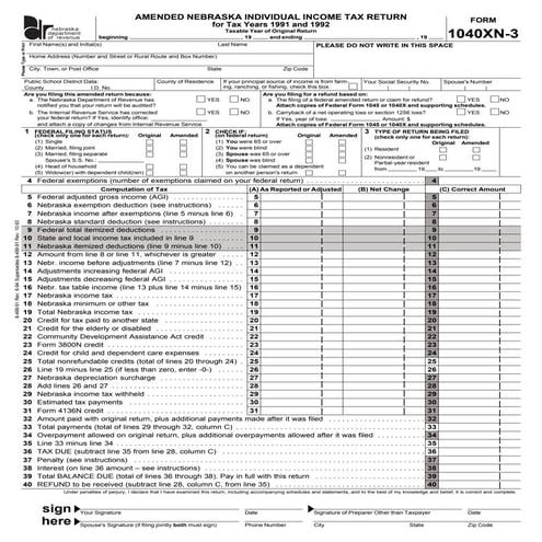 revenue.ne.gov tax current 1040xn-3