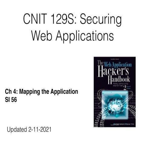 CNIT 129S Ch 4: Mapping the Application