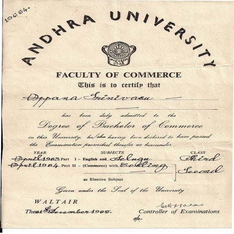 B.com Degree Certificate | PDF