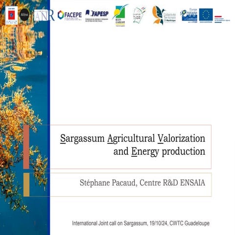 Stéphane Pacaud - Sargassum Agricultural Valorization and Energy ...