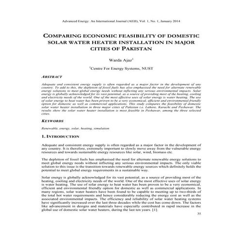 Design Calculations for Solar Water Heating System | PDF