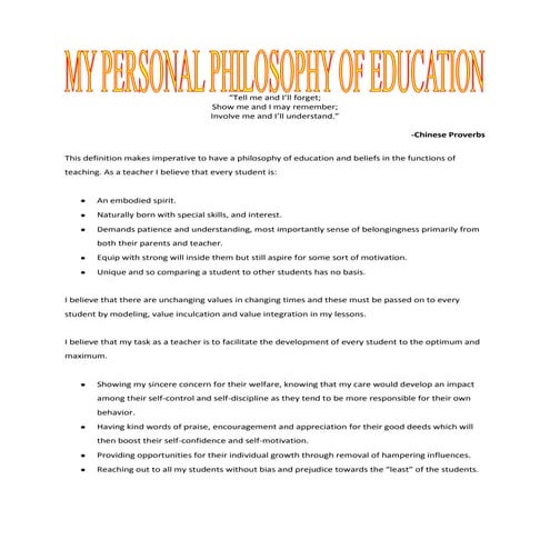 12a my personal philosophy of education