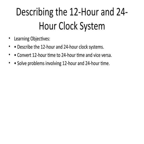 Understanding and Converting 12- and 24-Hour Time Formats with ...