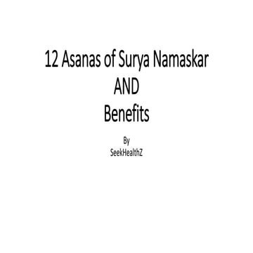 12 Asanas of Surya Namaskar and its benefits