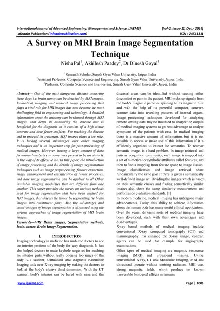 12 a survey on mri brain image segmentation technique