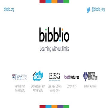 EdTech Europe 2015 [Track 3]: [Bibblio], ([Mads Holmen], [CEO])