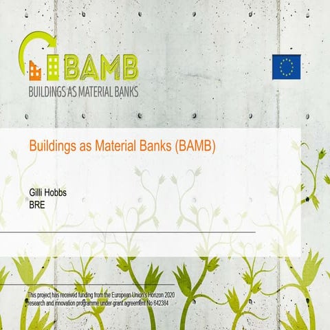 Buildings as Material Banks (BAMB)#cethinking