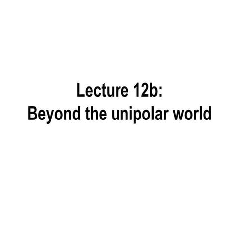 12b beyond unipolarity