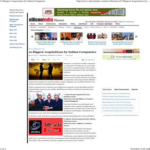 12 biggest acquisitions by indian companies