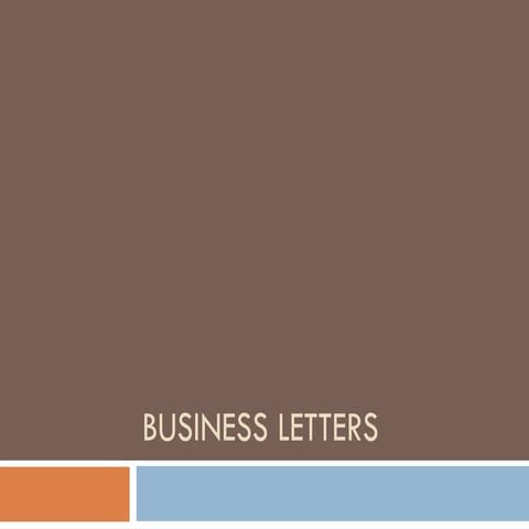 Business letters | PPTX