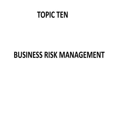 12_BUSINESS RISK  ufuhf isbifb MANAGEMENT.ppt