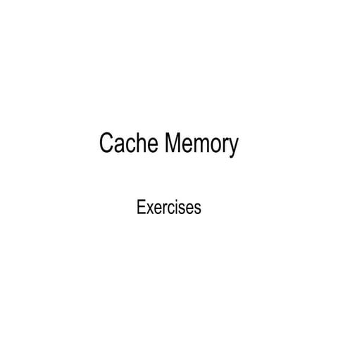 12 cache questions