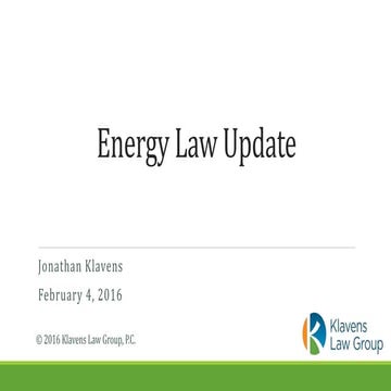 MCLE Energy Law Update (2016-01-25 (3) KLG jk FINAL)