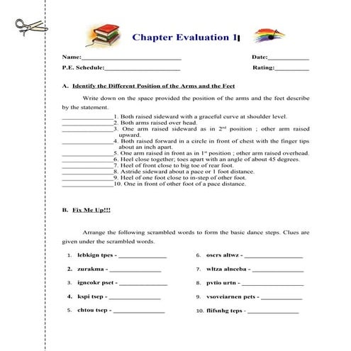 12 chapter evaluation 1