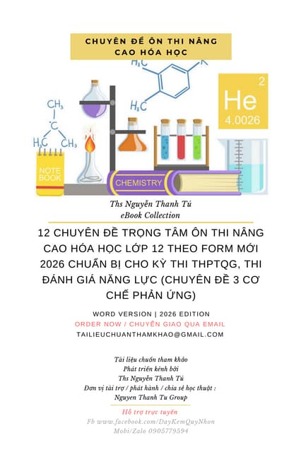 12 CHUYÊN ĐỀ TRỌNG TÂM ÔN THI NÂNG CAO HÓA HỌC LỚP 12 THEO FORM MỚI 2026 CHUẨN BỊ CHO KỲ THI THPTQG, THI ĐÁNH GIÁ NĂNG LỰC (CHUYÊN ĐỀ 3 CƠ CHẾ PHẢN ỨNG).pdf