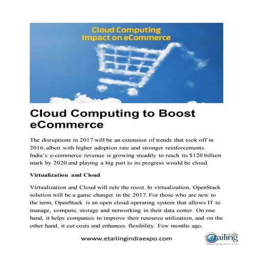 Cloud Computing to Boost eCommerce
