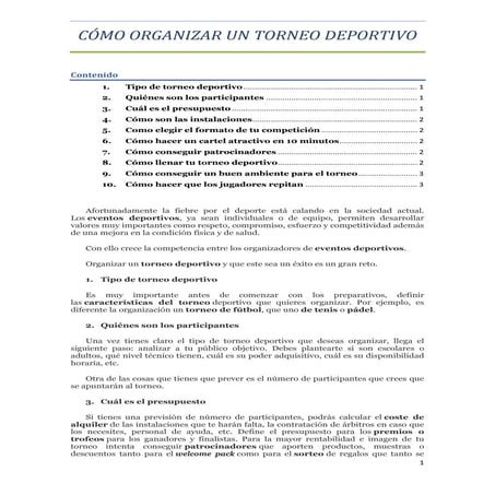 ¿Cómo organizar un torneo deportivo en tu club?