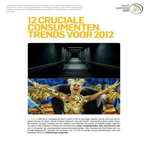 12 cruciale consumententrends voor 2012