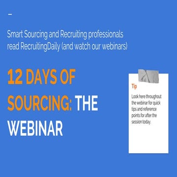 12 Days of Sourcing and Best Tricks for Q2