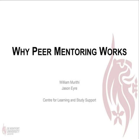 Why Peer Mentoring Works FINAL