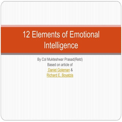 12 elements of emotional intelligence
