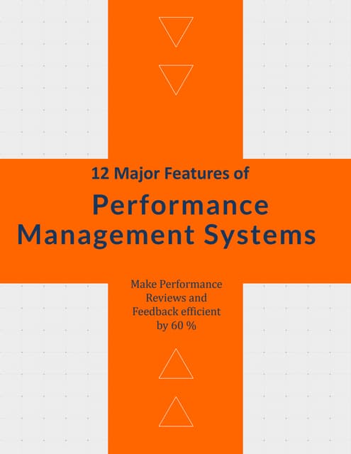 12 Major Features of Performance Management System