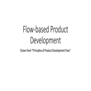 Flow-based Product Development