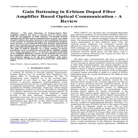12 gain flattening in erbium doped fiber amplifier based optical communicatio...