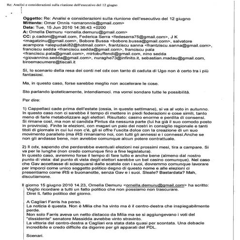 12 giu 2010   esecutivo e progetto di scissione