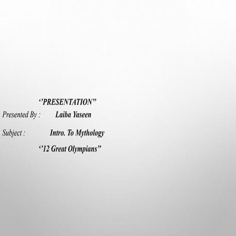 12 Great Olympians In Mythology