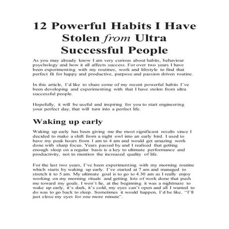 12 habits