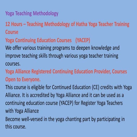 Teaching Methodology of Hatha Yoga Teacher Training Course.pptx
