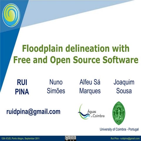 Floodplain delineation with  Free and Open Source Software