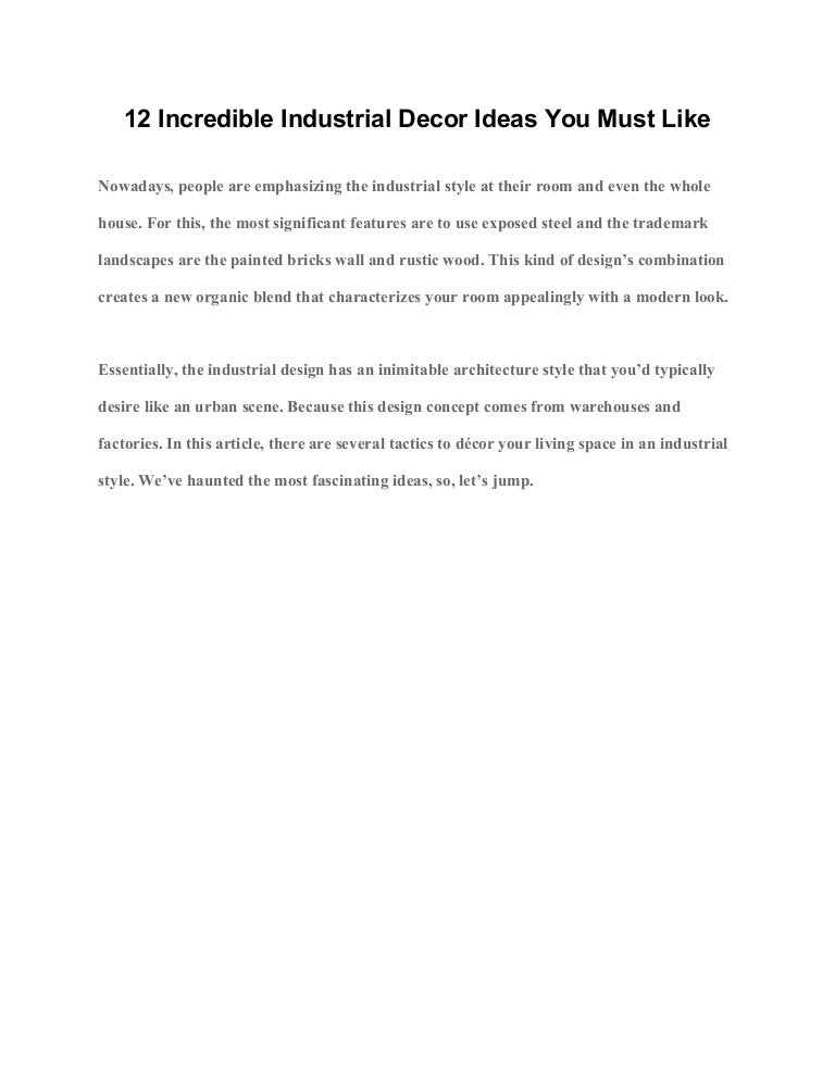 12 Incredible Industrial Decor Ideas You Must Like