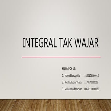 Integral Tak Wajar